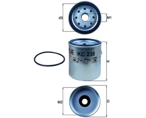 Fuel filter KC 238D Mahle, Image 2