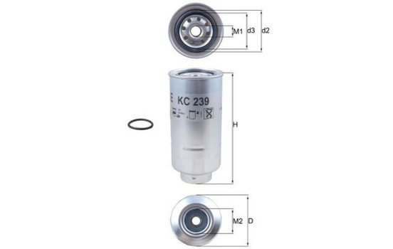 Fuel filter KC 239D Mahle