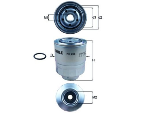 Fuel filter KC 256D Mahle, Image 2
