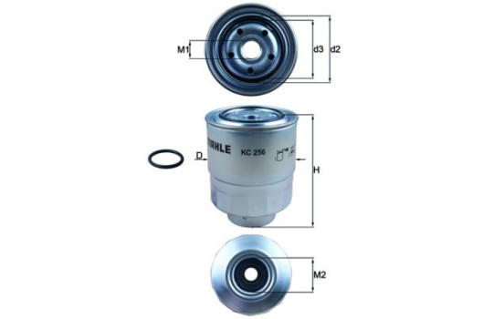 Fuel filter KC 256D Mahle, Image 2