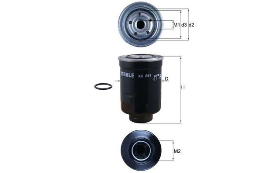 Fuel filter KC 261D Mahle