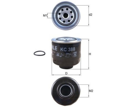 Fuel filter KC 388D Mahle, Image 2