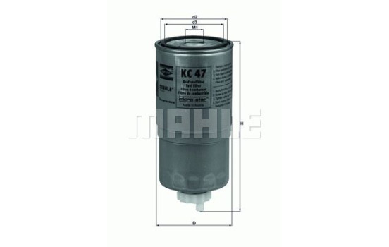 Fuel filter KC 47 Mahle
