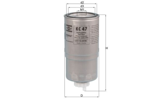 Fuel filter KC 47 Mahle, Image 2