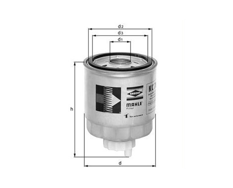 Fuel filter KC 51 Mahle, Image 2