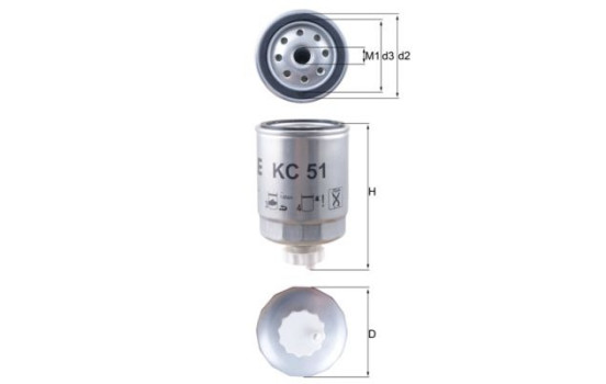 Fuel filter KC 51 Mahle, Image 3
