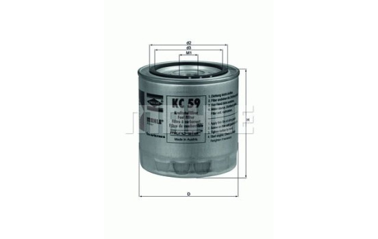 Fuel filter KC 59 Mahle