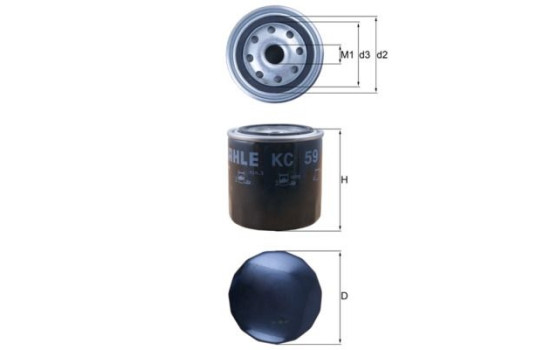 Fuel filter KC 59 Mahle, Image 2