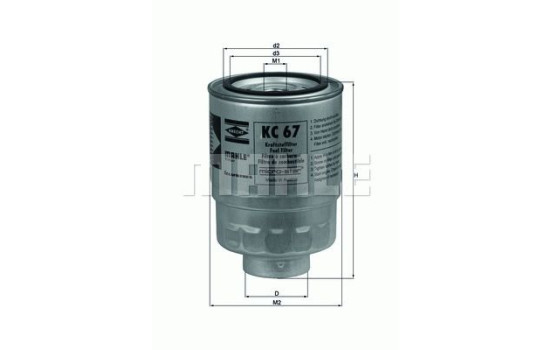 Fuel filter KC 67 Mahle
