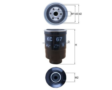 Fuel filter KC 67 Mahle, Image 2