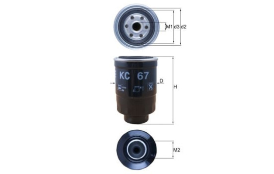 Fuel filter KC 67 Mahle, Image 2