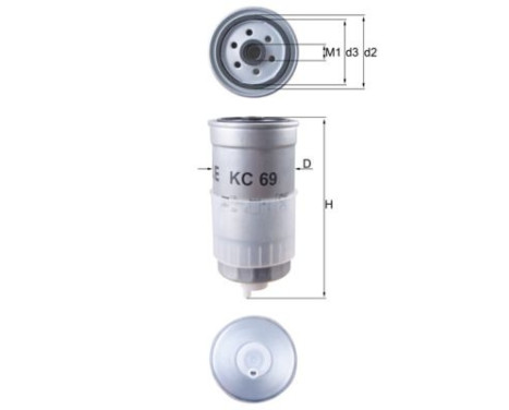 Fuel filter KC 69 Mahle, Image 2