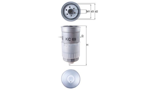 Fuel filter KC 69 Mahle, Image 2
