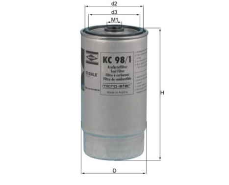 Fuel filter KC 98/1 Mahle