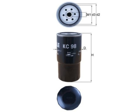 Fuel filter KC 98 Mahle, Image 3