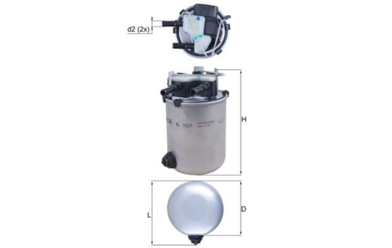 Fuel filter KL 1027 Mahle
