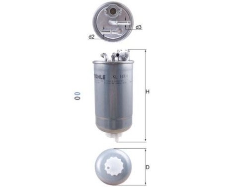 Fuel filter KL 147/1D Mahle
