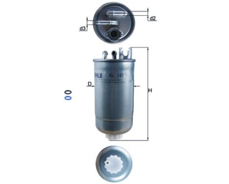 Fuel filter KL 147D Mahle, Image 2
