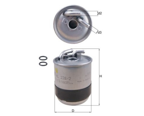 Fuel filter KL 228/2D Mahle, Image 2