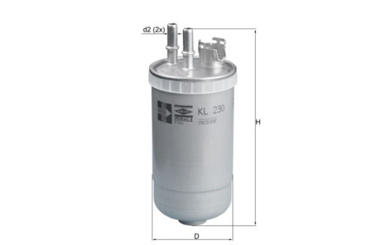 Fuel filter KL 230 Mahle, Image 2
