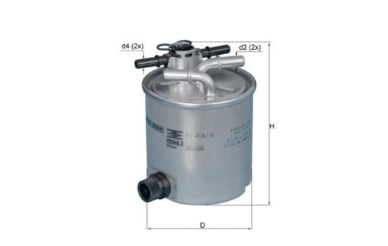 Fuel filter KL 404/16 Mahle, Image 2