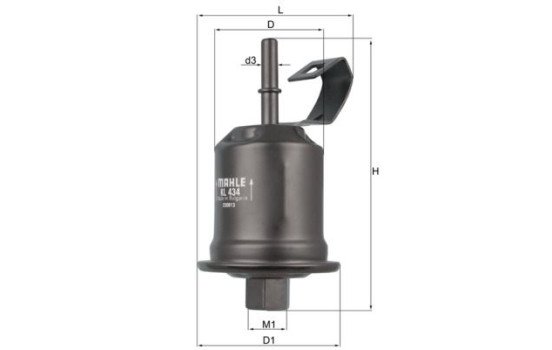Fuel filter KL 434 Mahle, Image 2