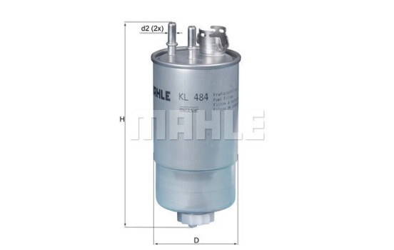 Fuel filter KL 484 Mahle, Image 2