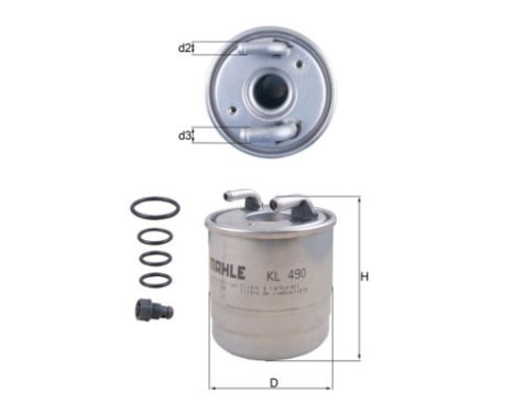 Fuel filter KL 490D Mahle, Image 2