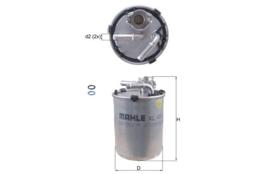 Fuel filter KL 497D Mahle, Image 2