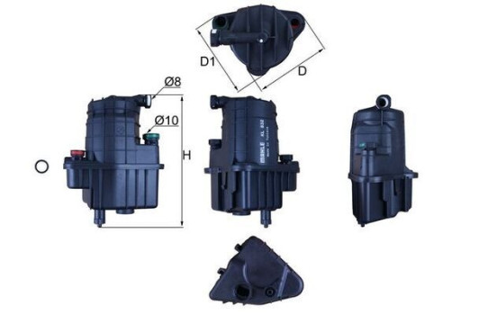 Fuel filter KL 832D Mahle
