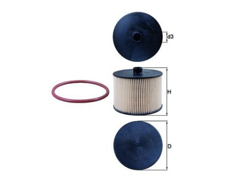 Fuel filter KX 201D Mahle, Image 2