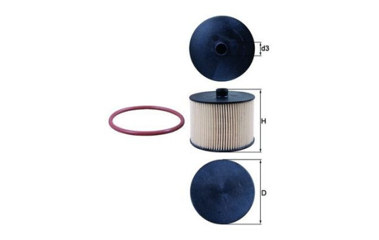 Fuel filter KX 201D Mahle, Image 2