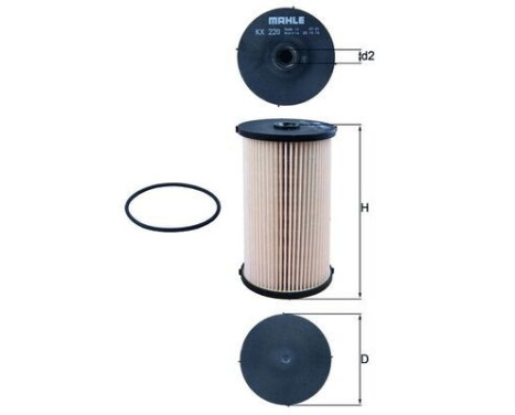 Fuel filter KX 220D Mahle, Image 2