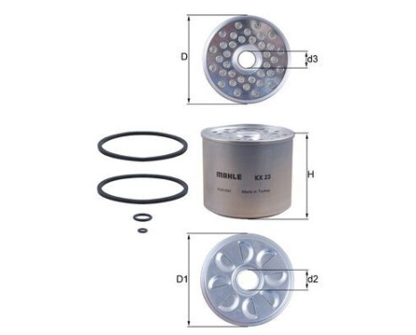 Fuel filter KX 23D Mahle, Image 2