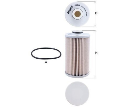 Fuel filter KX 344D Mahle