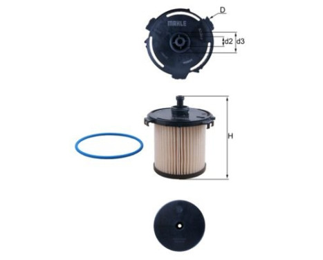 Fuel filter KX 387D Mahle, Image 2