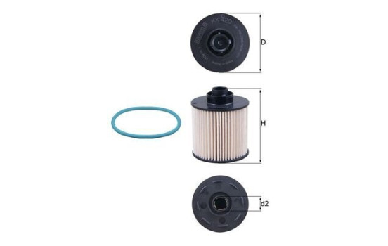 Fuel filter KX 420D Mahle