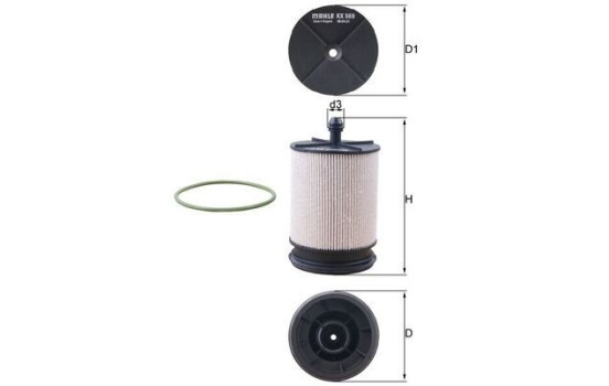 Fuel filter KX 569D Mahle