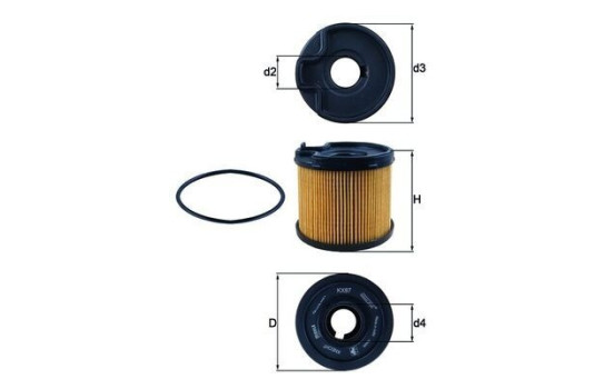 Fuel filter KX 87D Mahle, Image 2