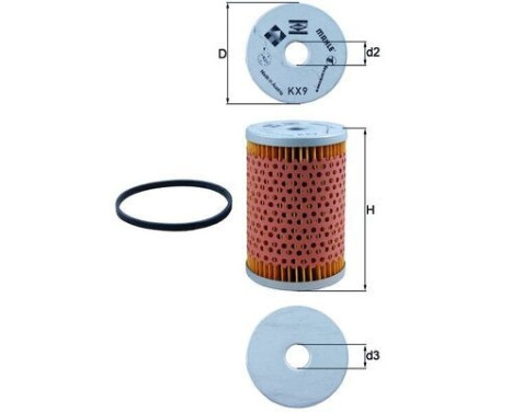 Fuel filter KX 9D Mahle