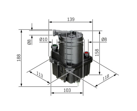 Fuel filter N7015 Bosch, Image 3