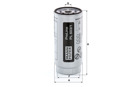 Fuel filter PL 603/1 x Mann, Image 2