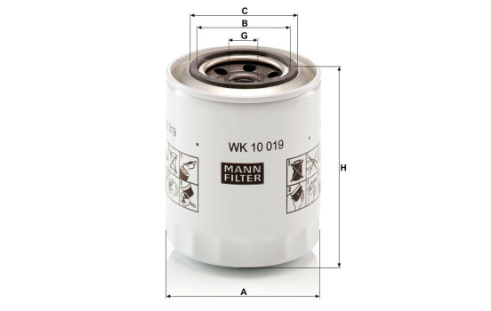 Fuel filter WK 10 019 Mann, Image 2