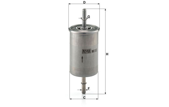 Fuel filter WK 512/2 MANN-FILTER, Image 3