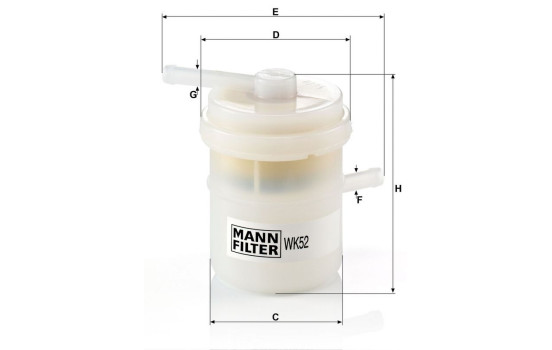 Fuel filter WK 52 MANN-FILTER, Image 2