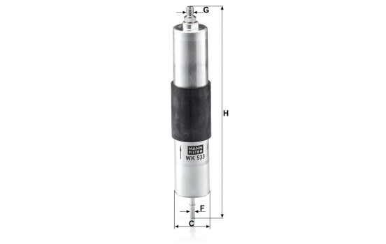 Fuel filter WK 533 MANN-FILTER, Image 3