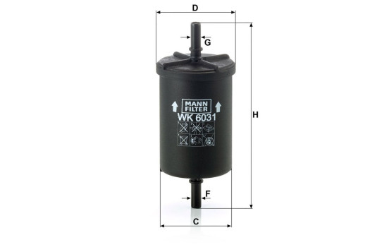 Fuel filter WK 6031 Mann, Image 4