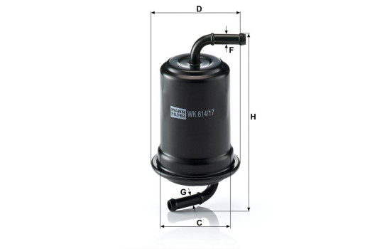 Fuel filter WK 614/17 MANN-FILTER, Image 3