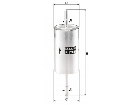 Fuel filter WK 614/46 Mann, Image 2