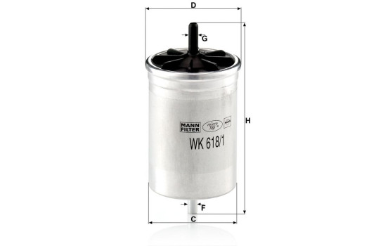 Fuel filter WK 618/1 MANN-FILTER, Image 3